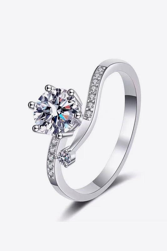 It's All Love 1 Carat Moissanite Bypass Ring